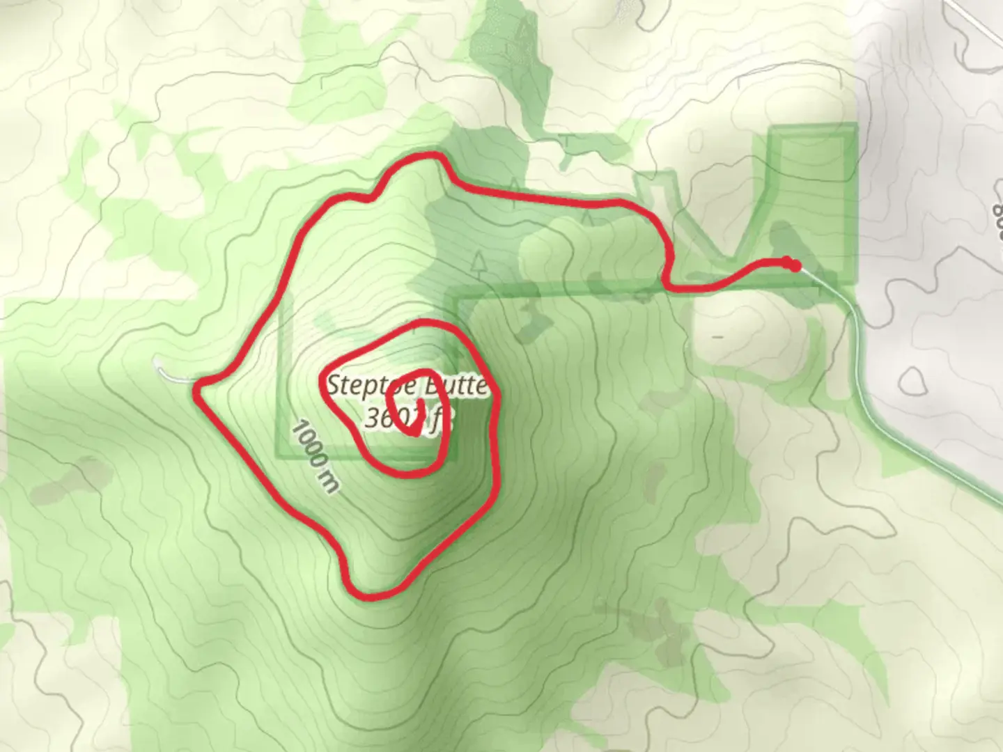An image depicting the trail Steptoe Butte State Park and its surrounding area.
