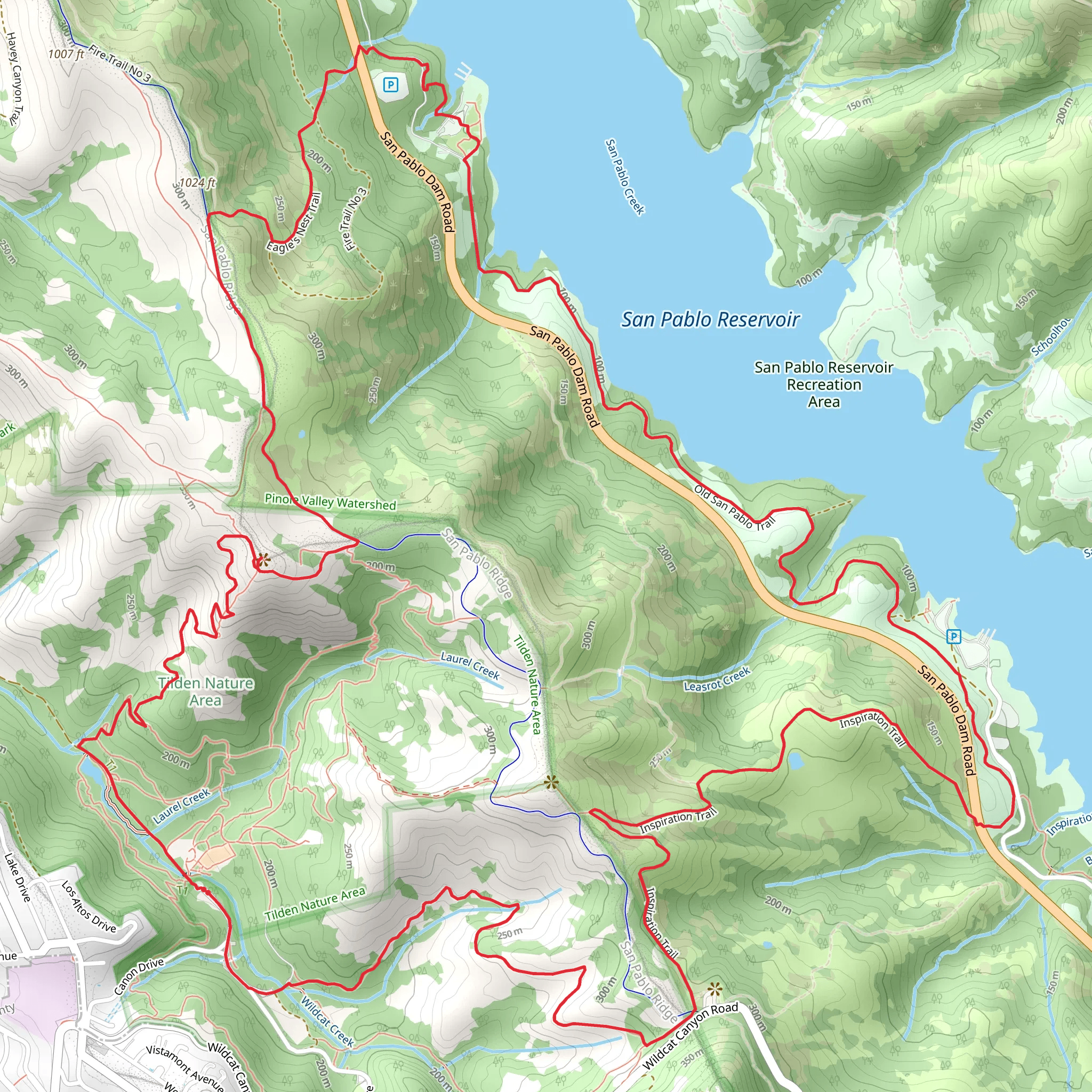 Wildcat Peak Trail, Nimitz Way and Meadows Canyon Loop Trail mobile static map