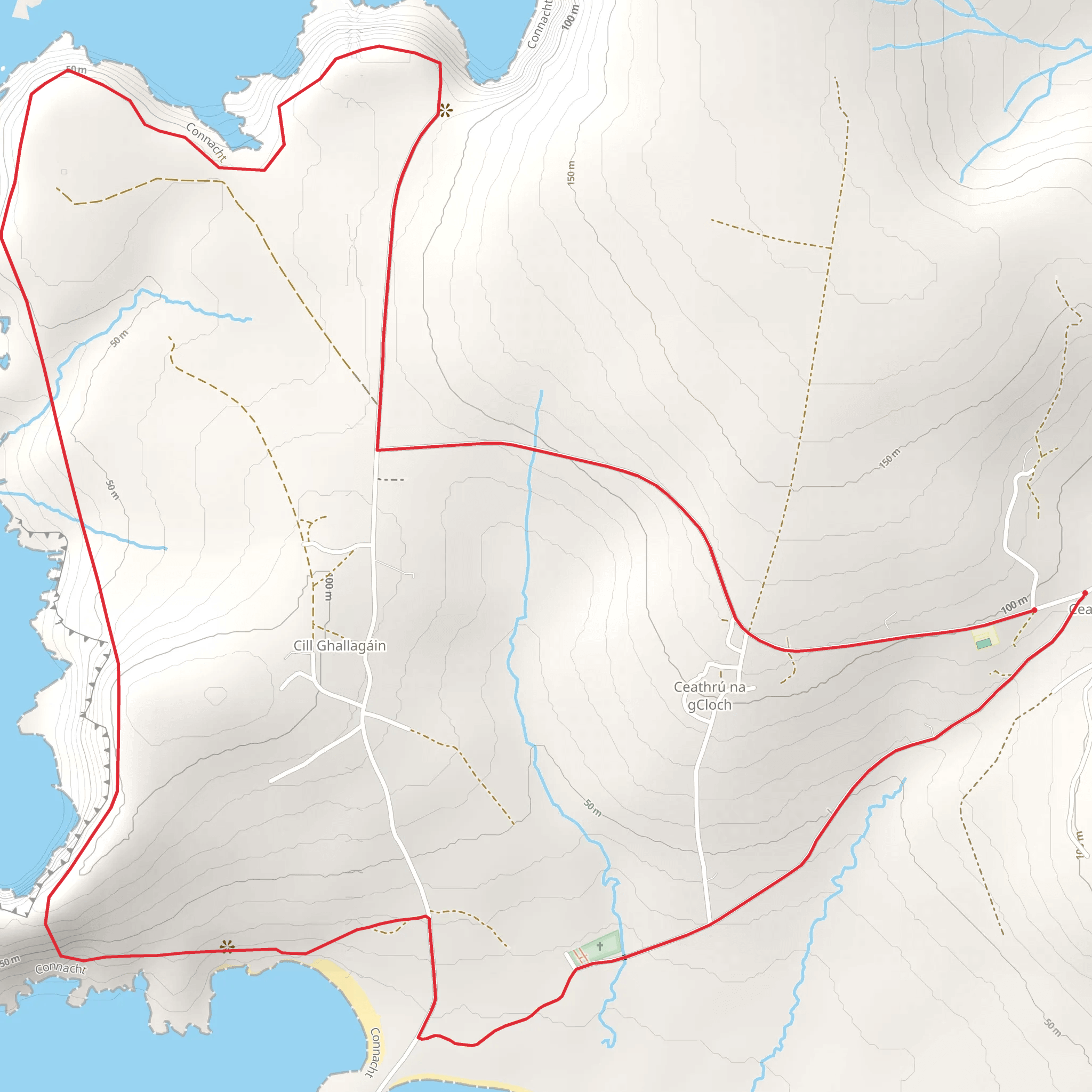 Carrowteige - Children of Lir Loop mobile static map