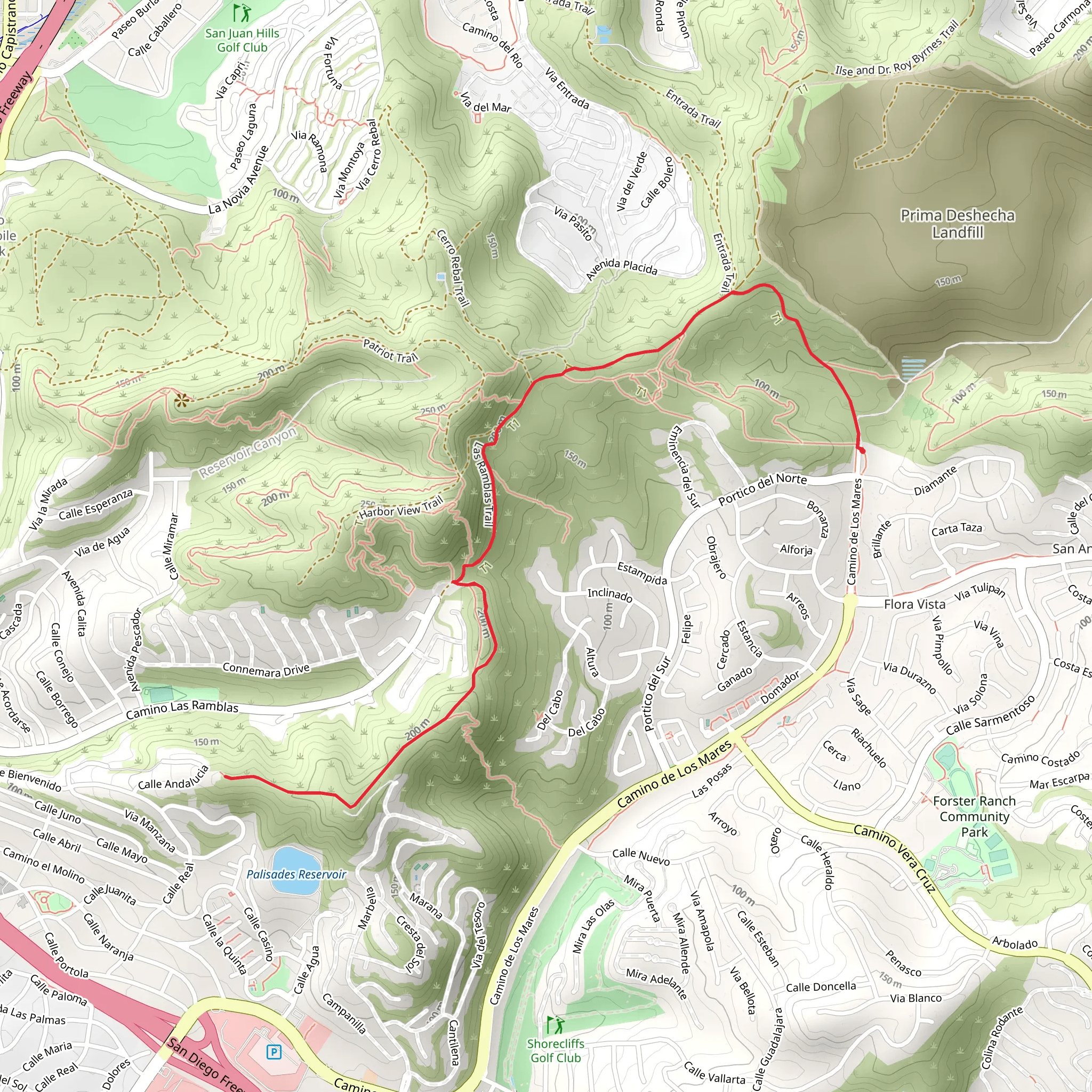 Las Ramblas Trail mobile static map