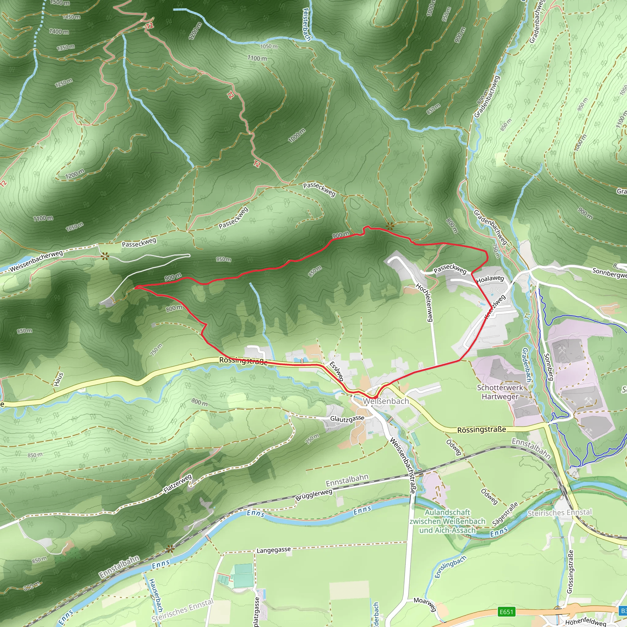 Weißenbach - Goassweg Loop Trail mobile static map