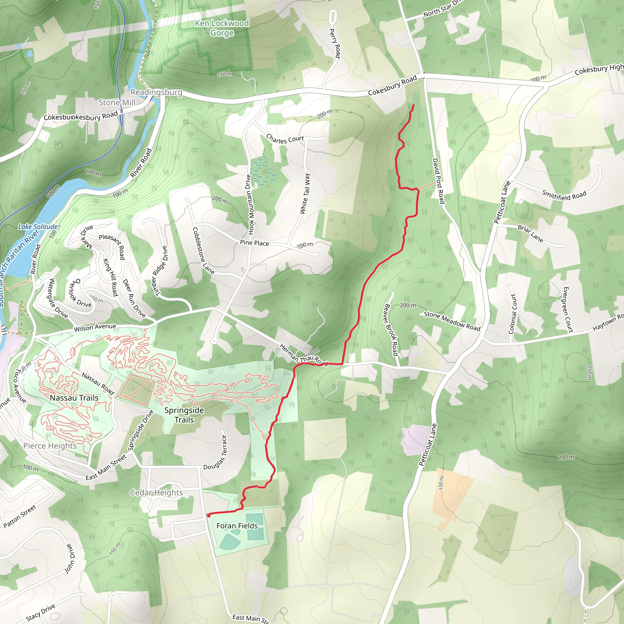 Foran Trail mobile static map