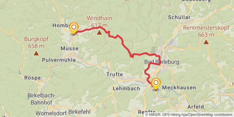Ederhöhenweg alt 1 Map