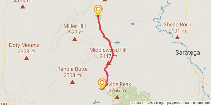 Continental Divide Trail alt 17 Map
