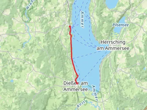 Utting to Diessen via Eduard-Thöny-Straße and Unterer-Albaner-Weg