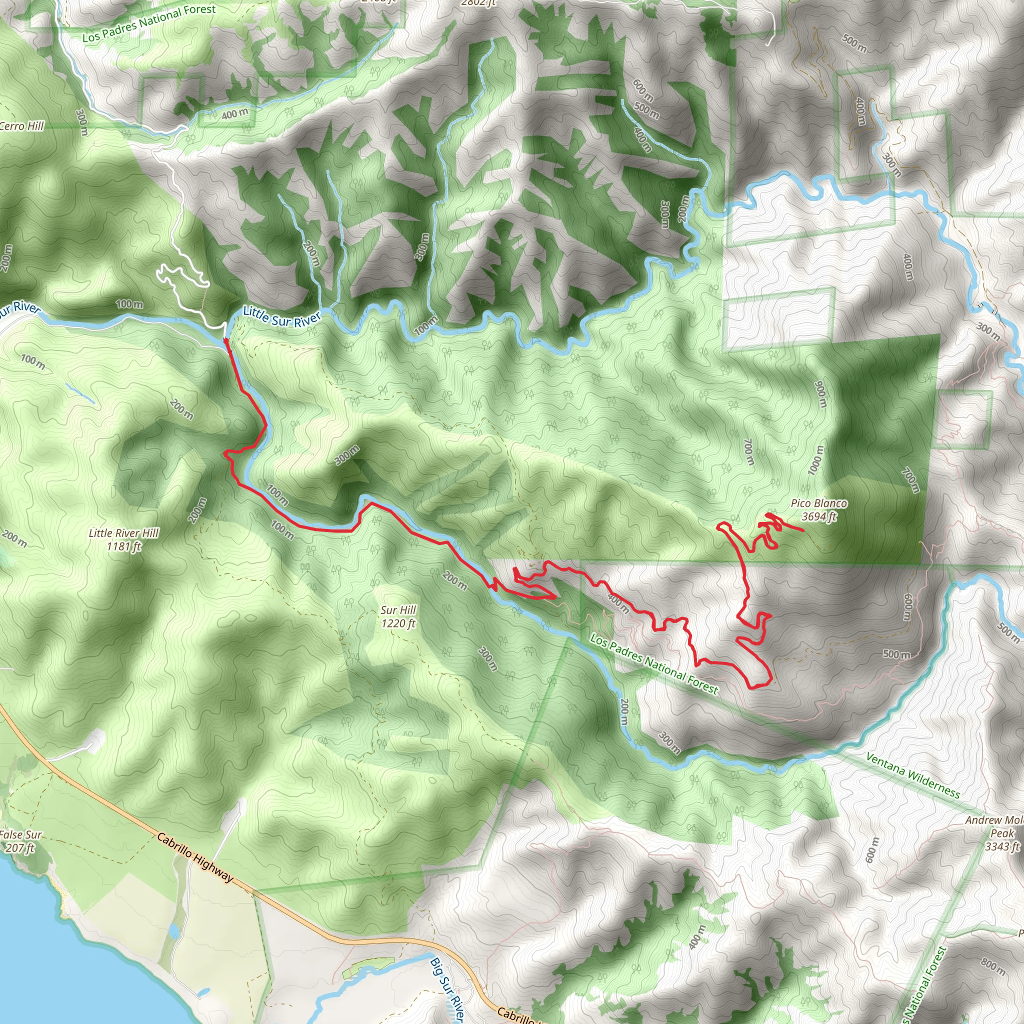 Dani Ridge via Coast Road mobile static map