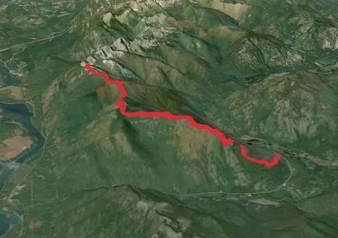 An image depicting the trail Pillick Ridge Trail and its surrounding area.