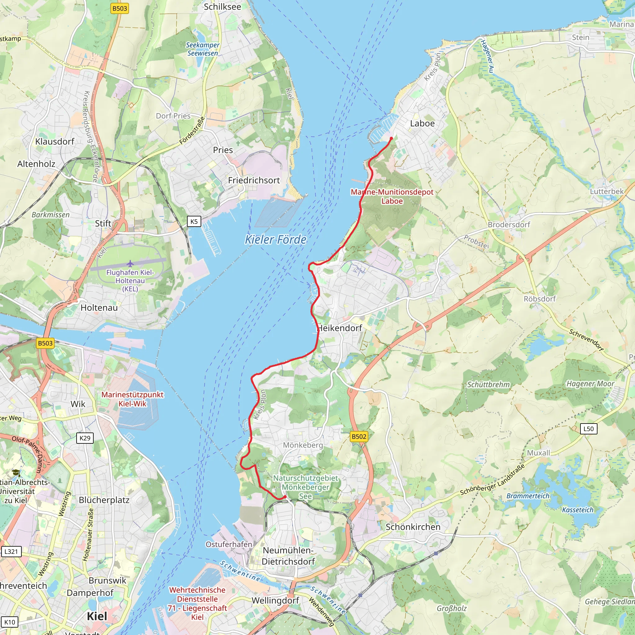 Fördewanderweg mobile static map