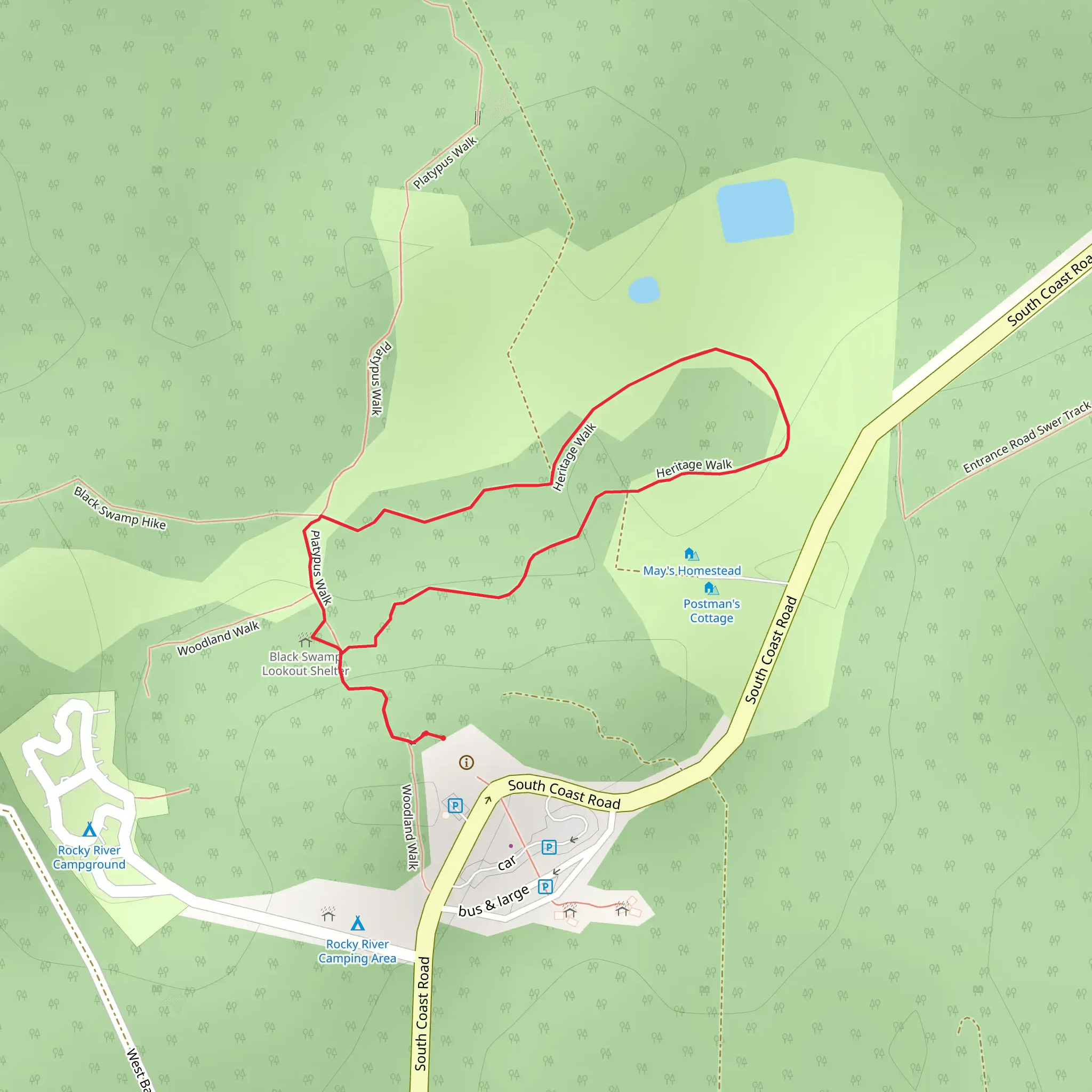 Rocky River Heritage Walk mobile static map