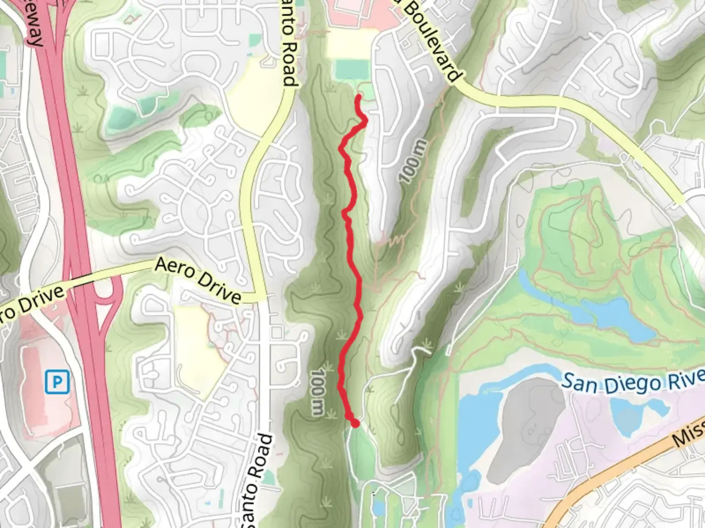 An image depicting the trail South Rueda Canyon Trail West and its surrounding area.