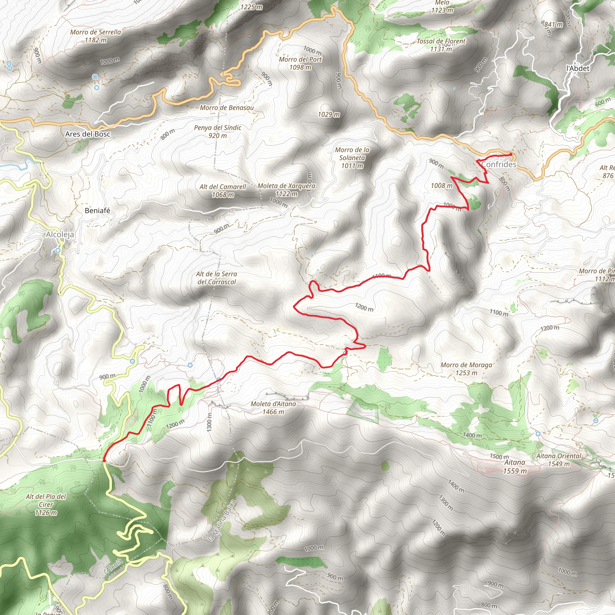 Puerto Tudons - Confrides PR CV 022 mobile static map