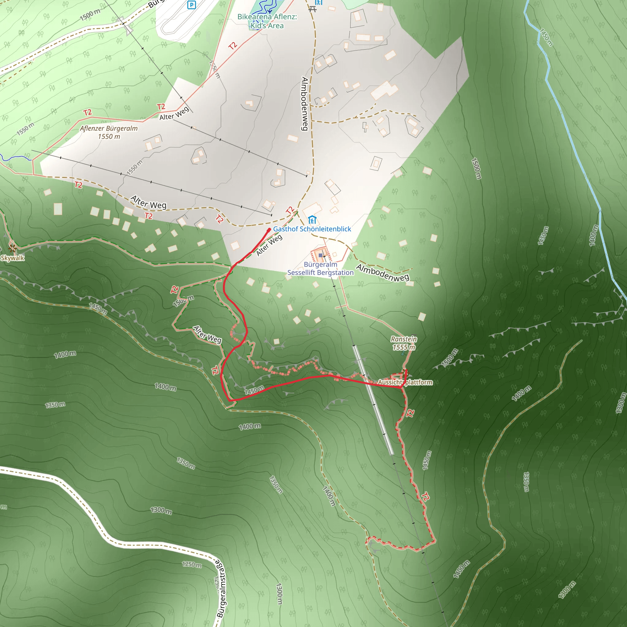 Bürgeralm Panoramic Hike mobile static map