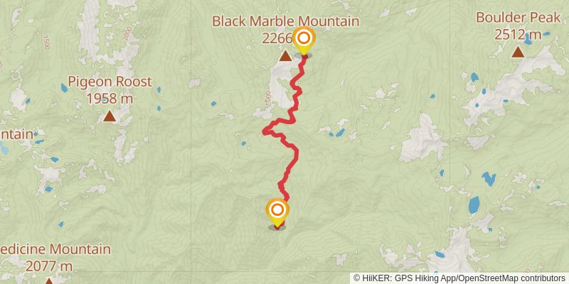 Bigfoot Trail stage 21 Map