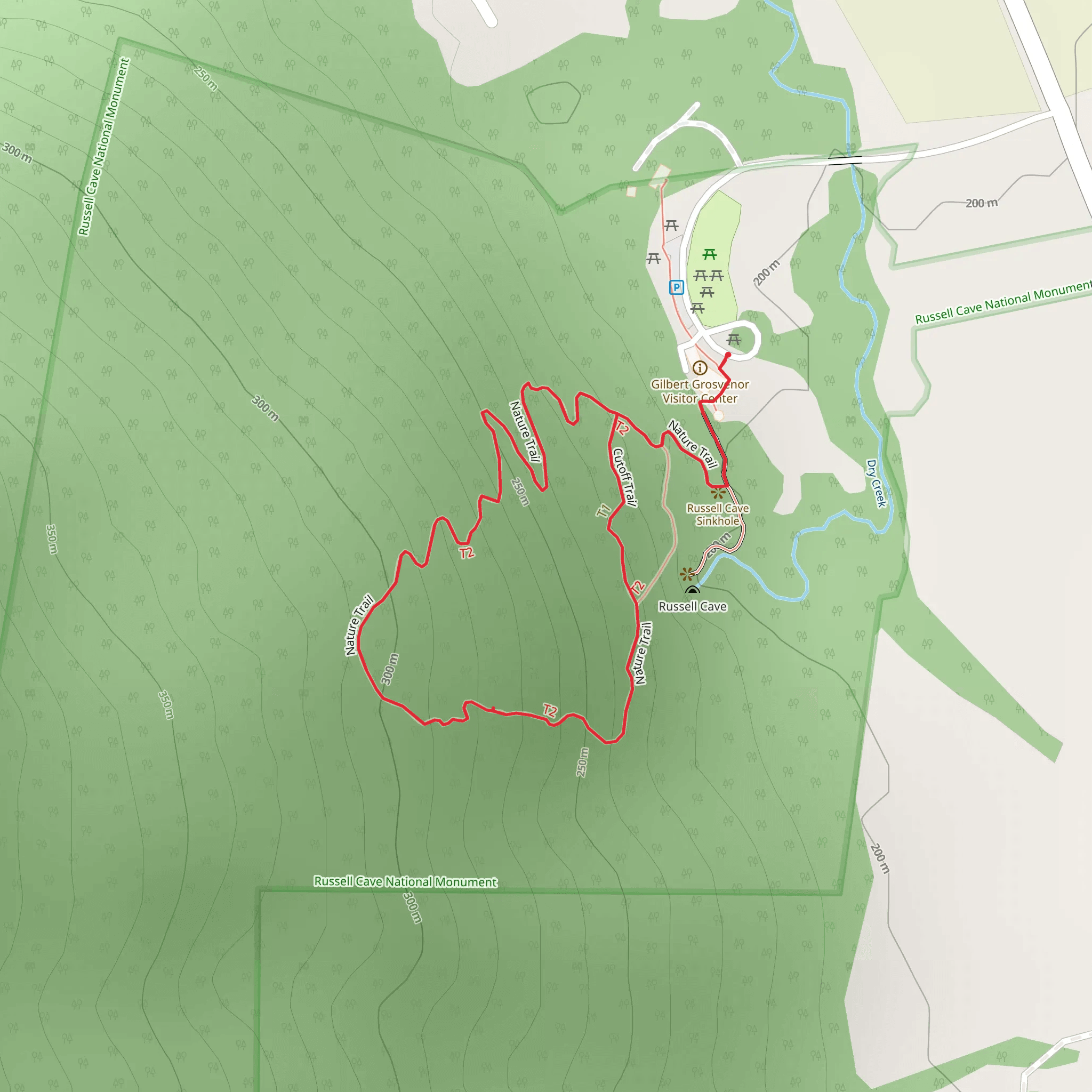 Nature Trail and Cutoff Trail Loop mobile static map