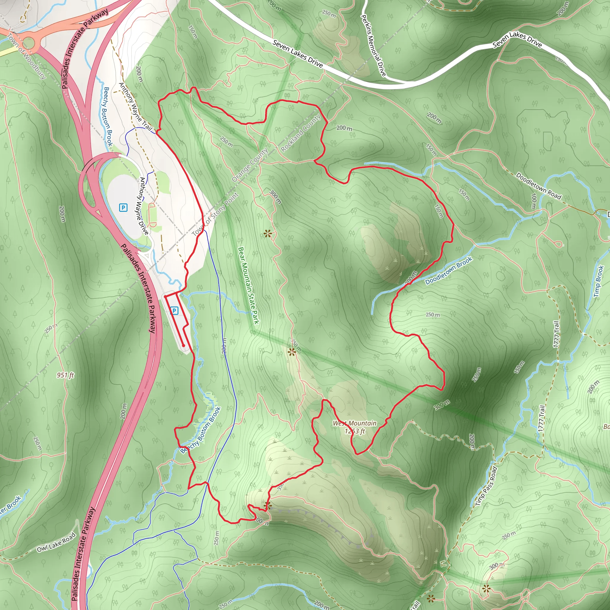 West Mountain Loop vi Fawn Trail mobile static map