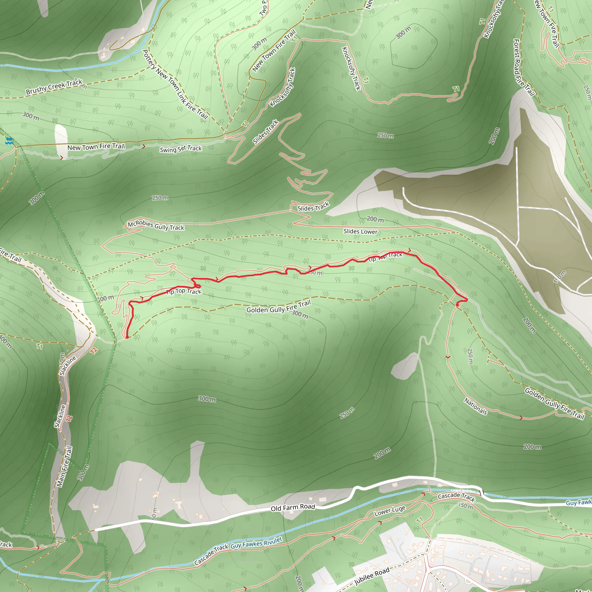 Tip Top Track mobile static map