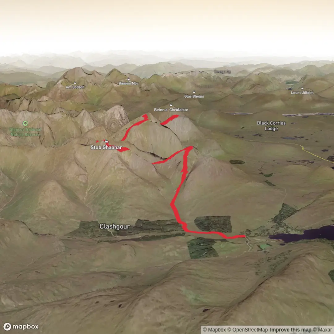 An image depicting the trail Black Mount Traverse and its surrounding area.