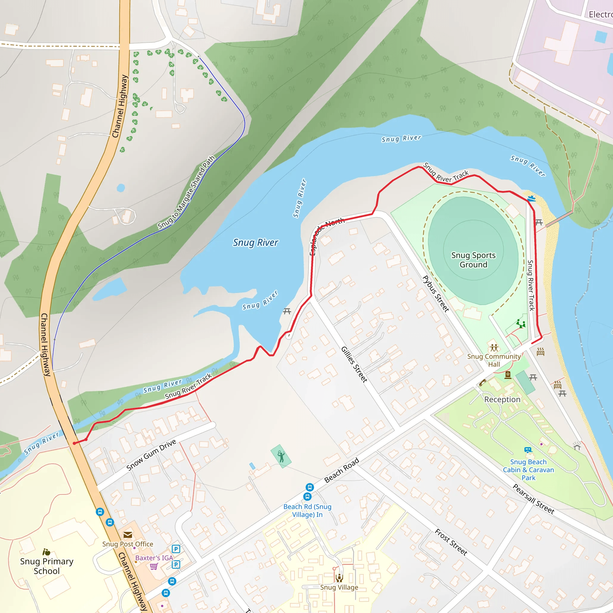 Snug River Track mobile static map