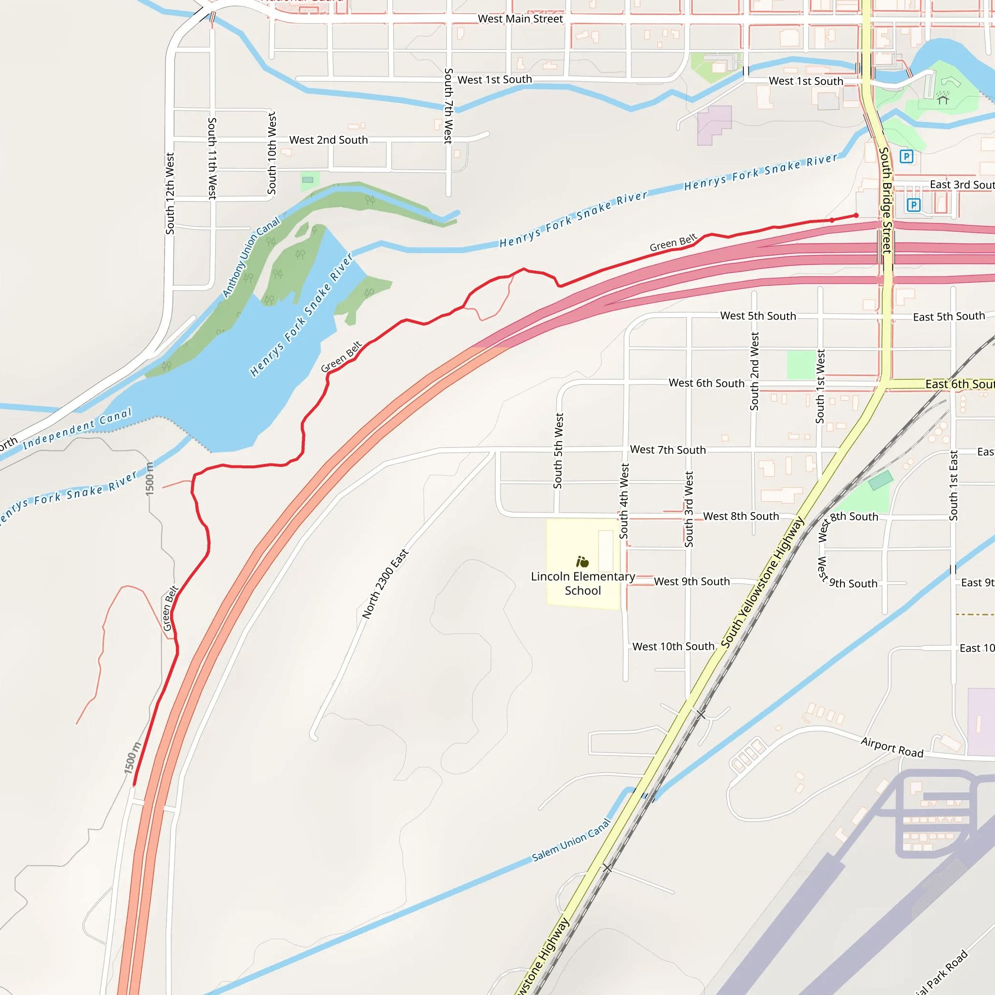 Green Belt mobile static map