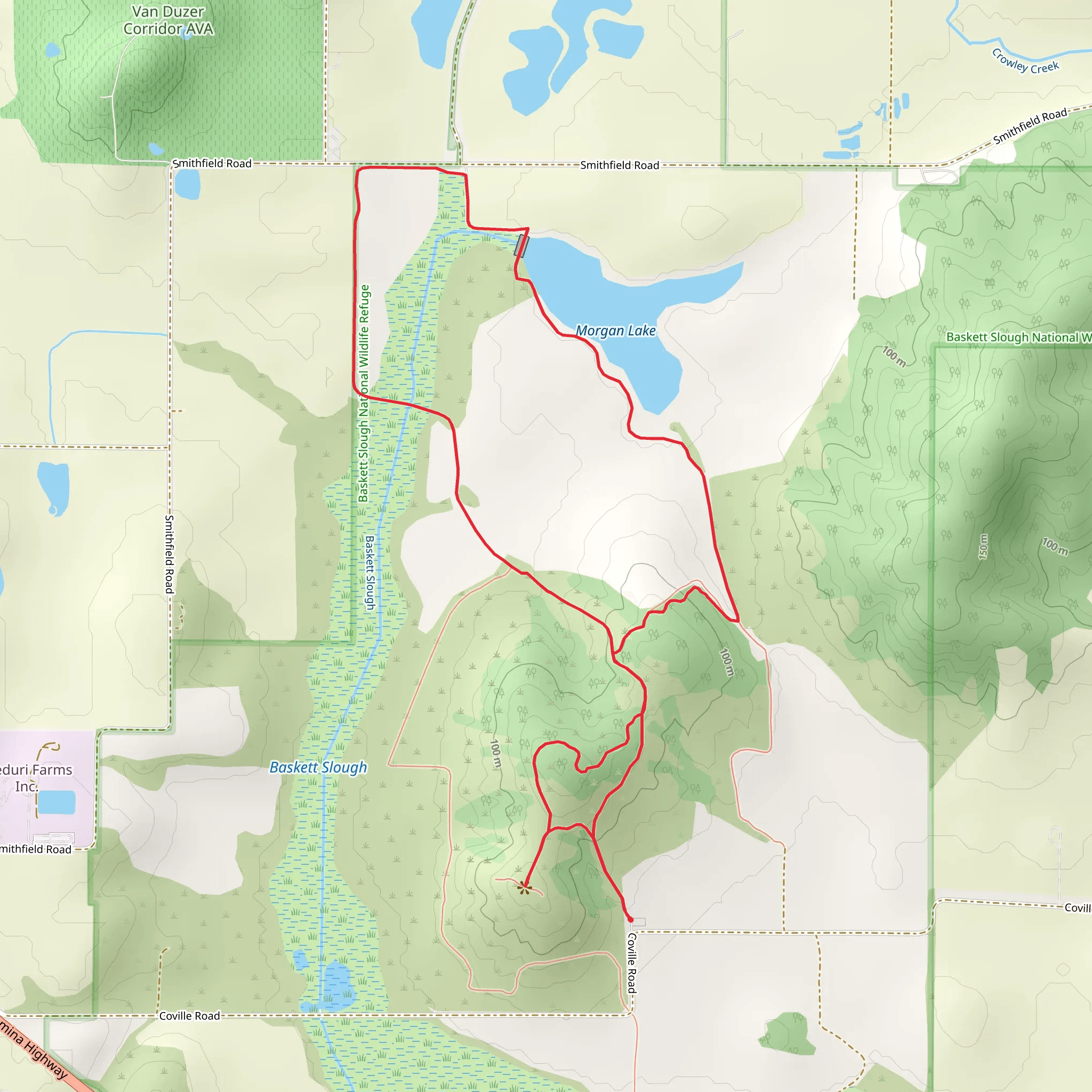 Baskett Slough Loop Trail mobile static map