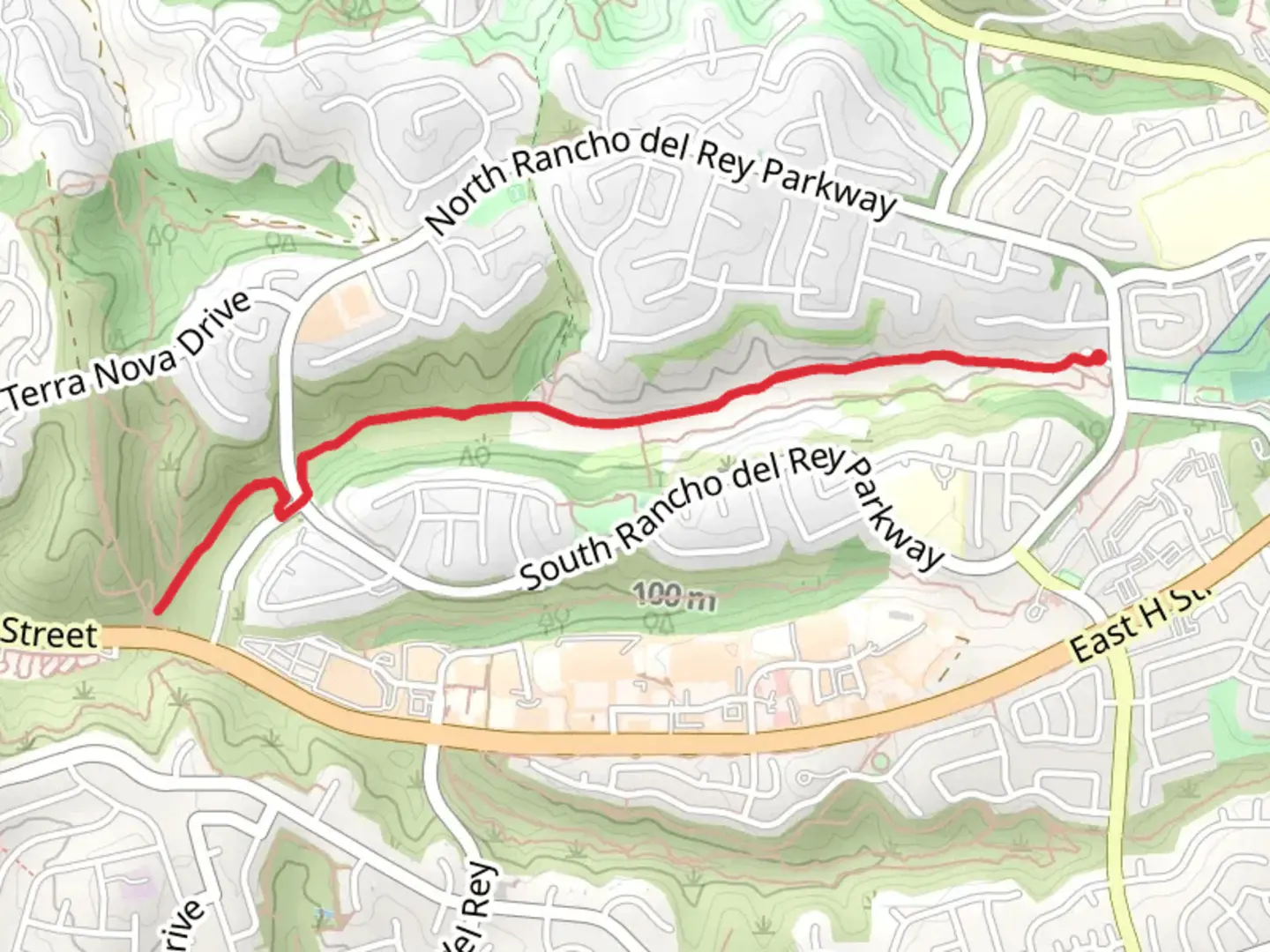 An image depicting the trail Rice Canyon Trail and its surrounding area.