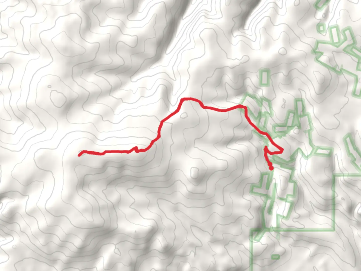 An image depicting the trail Wapiti Peak Out and Back and its surrounding area.