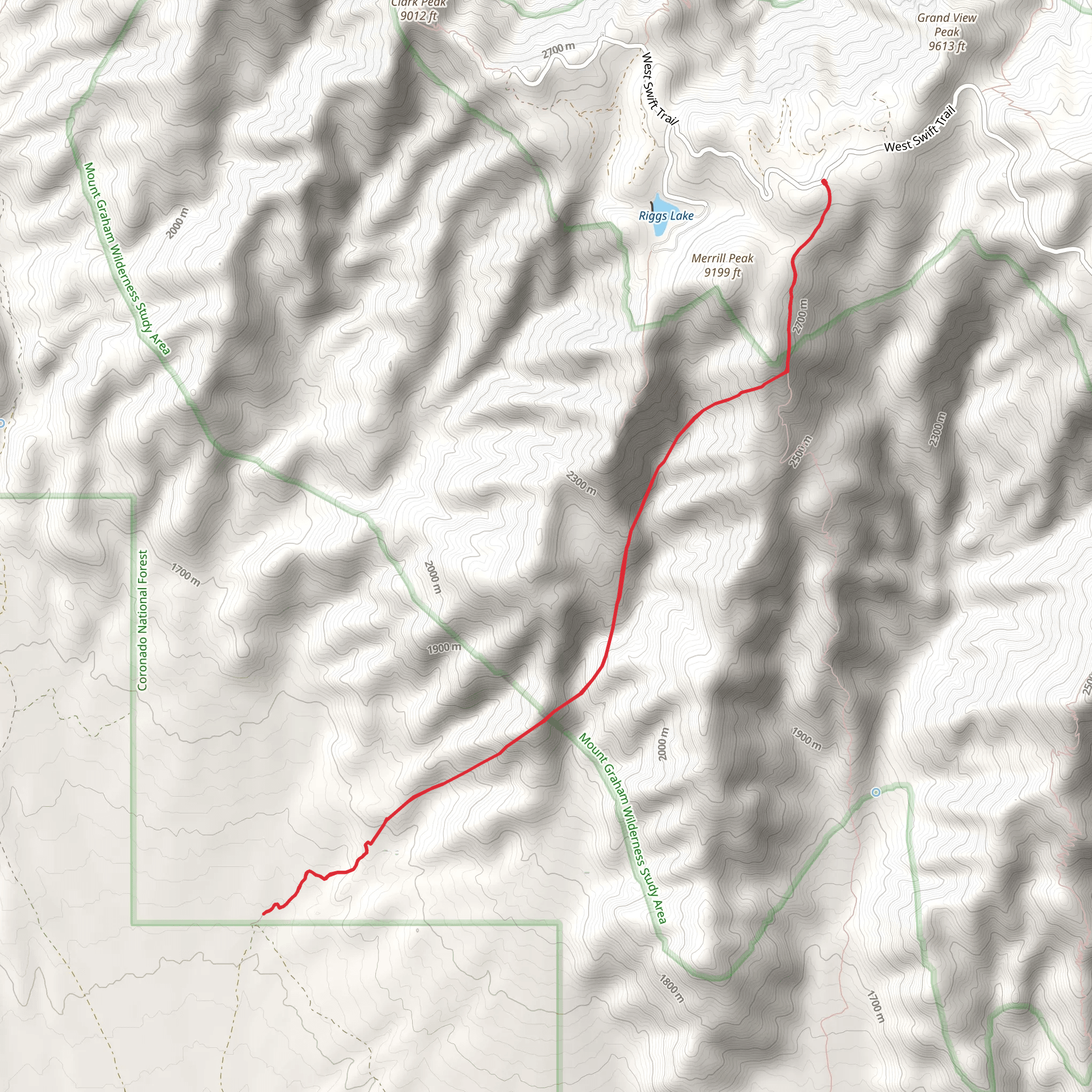 Jesus Goudy Ridge Trail mobile static map