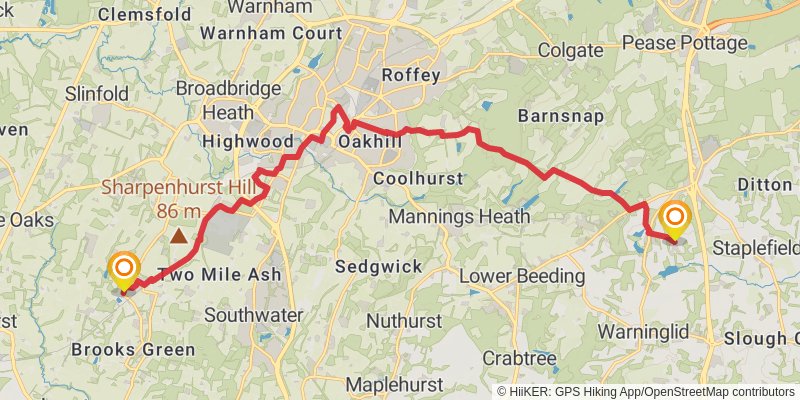 Sussex Hospices Trail stage 3 Map
