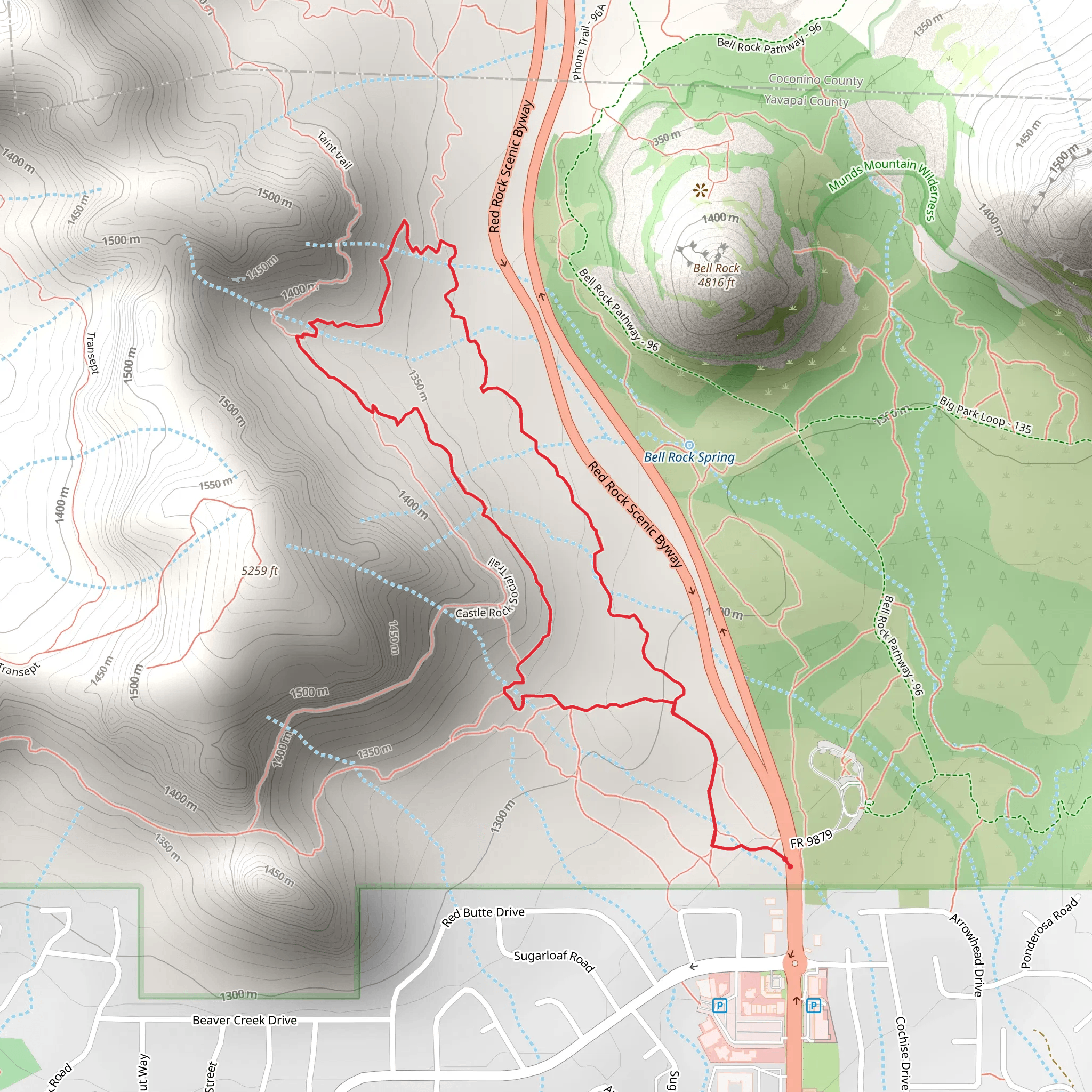 Slim Shady and Made in the Shade Loop Trail mobile static map