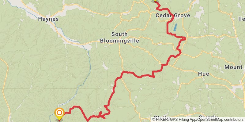 American Discovery Trail - East stage 34 Map