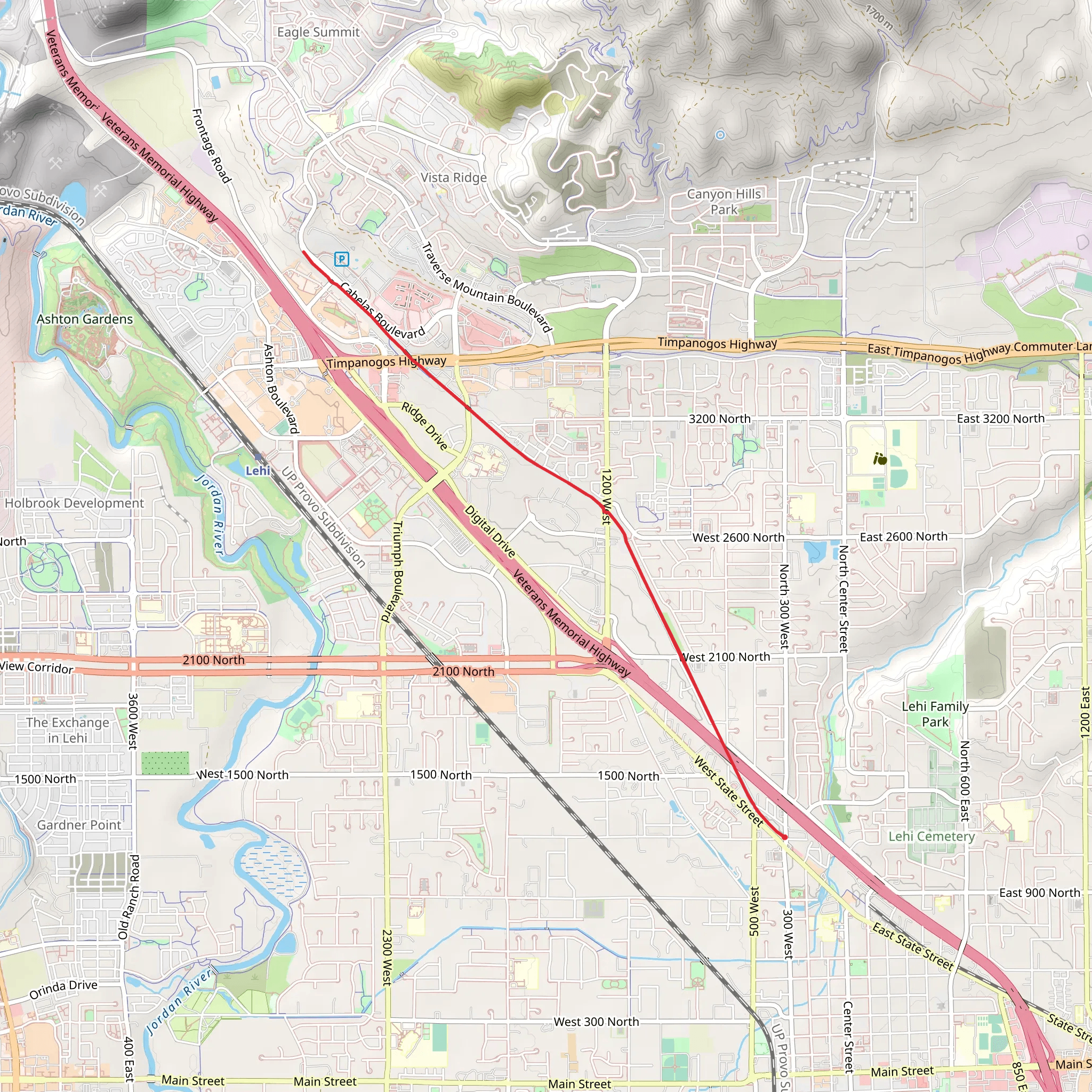 Lehi Rail Trail mobile static map