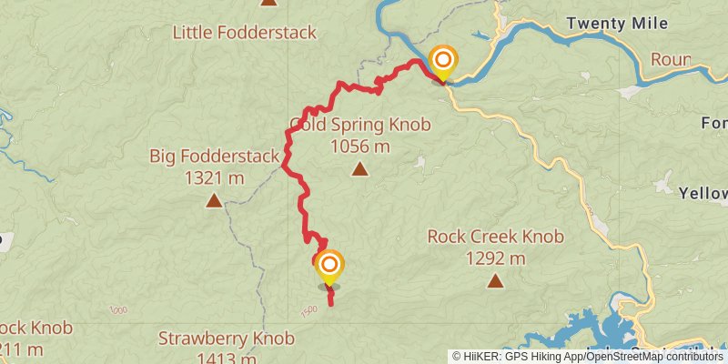 Slickrock Creek Trail stage 3 Map