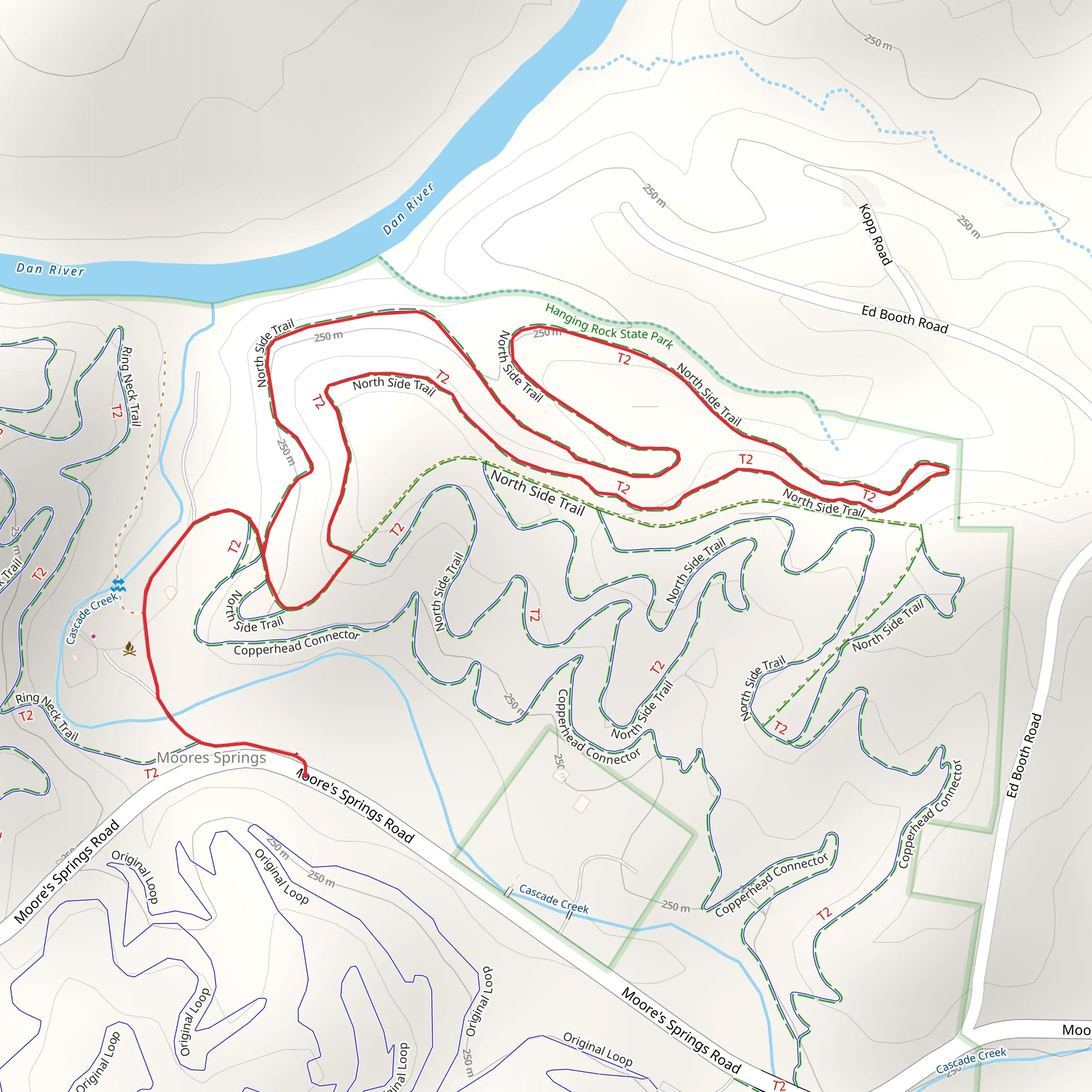 North Side Loop Trail - Moores Springs mobile static map