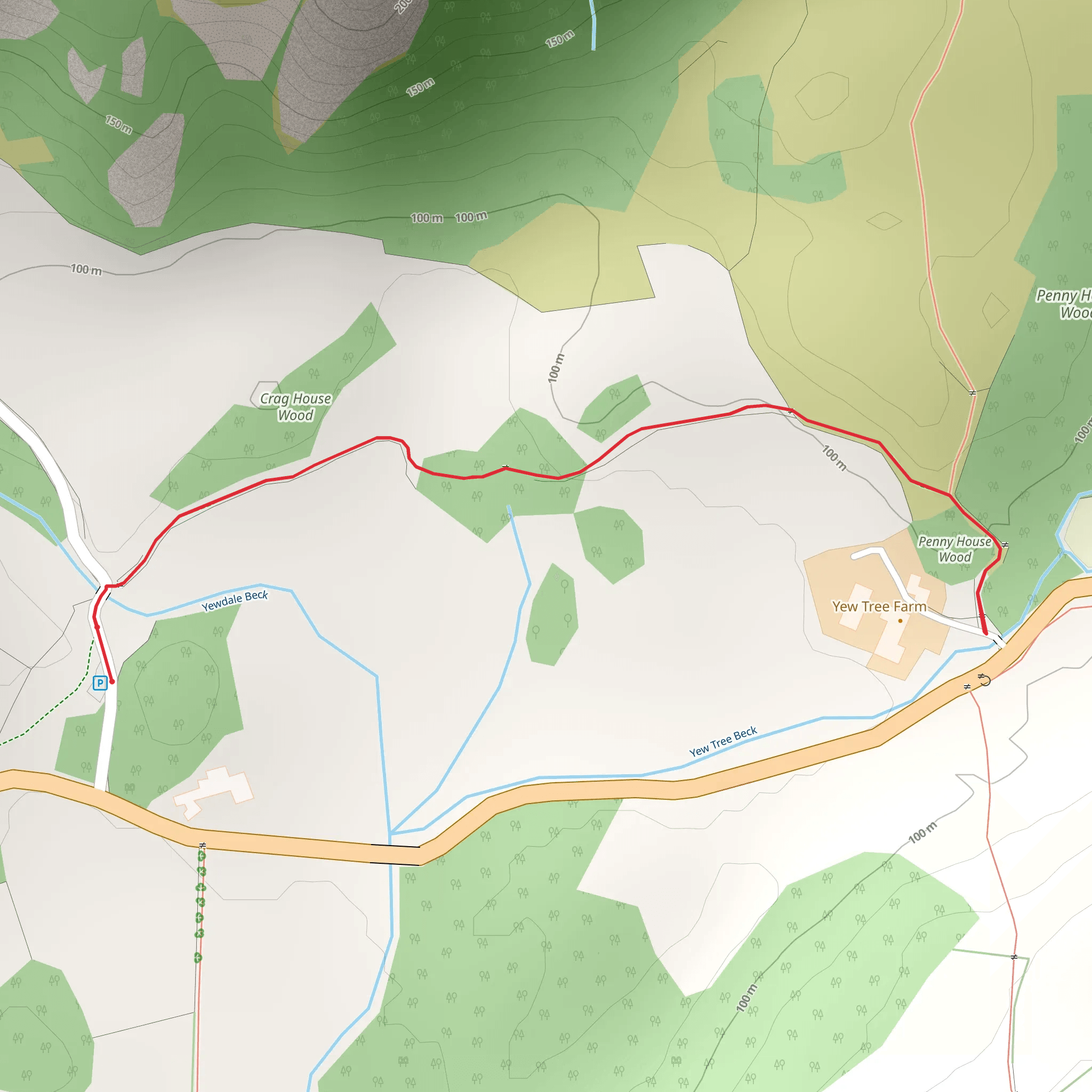 Yew Tree Farm Walk mobile static map
