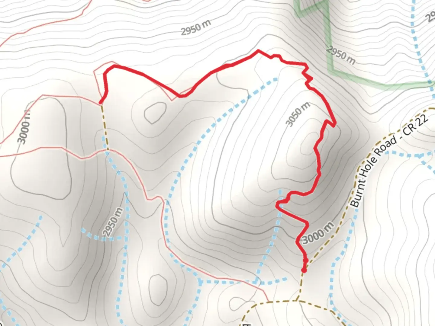 An image depicting the trail Hobbit Trail and its surrounding area.
