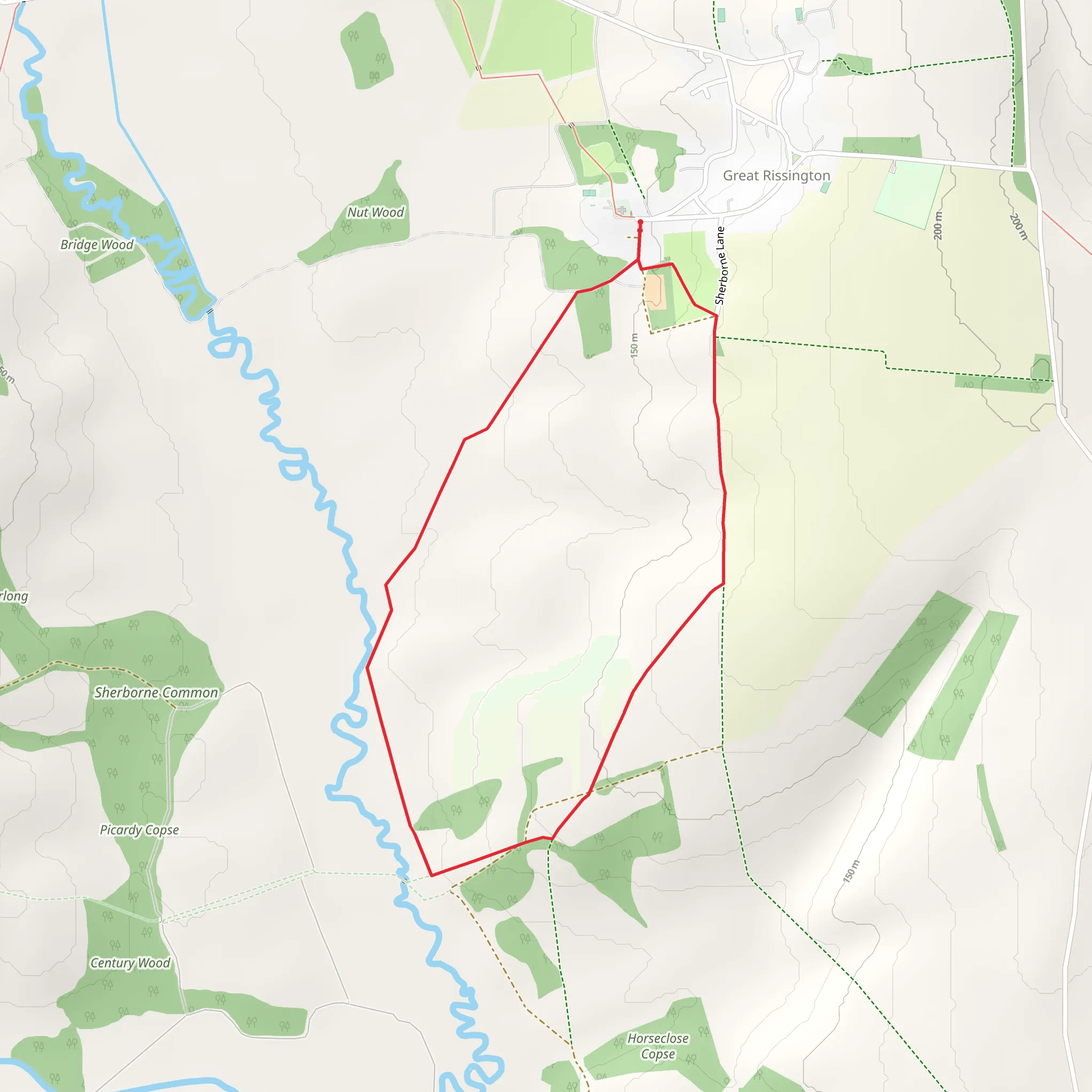 Great Rissington mobile static map