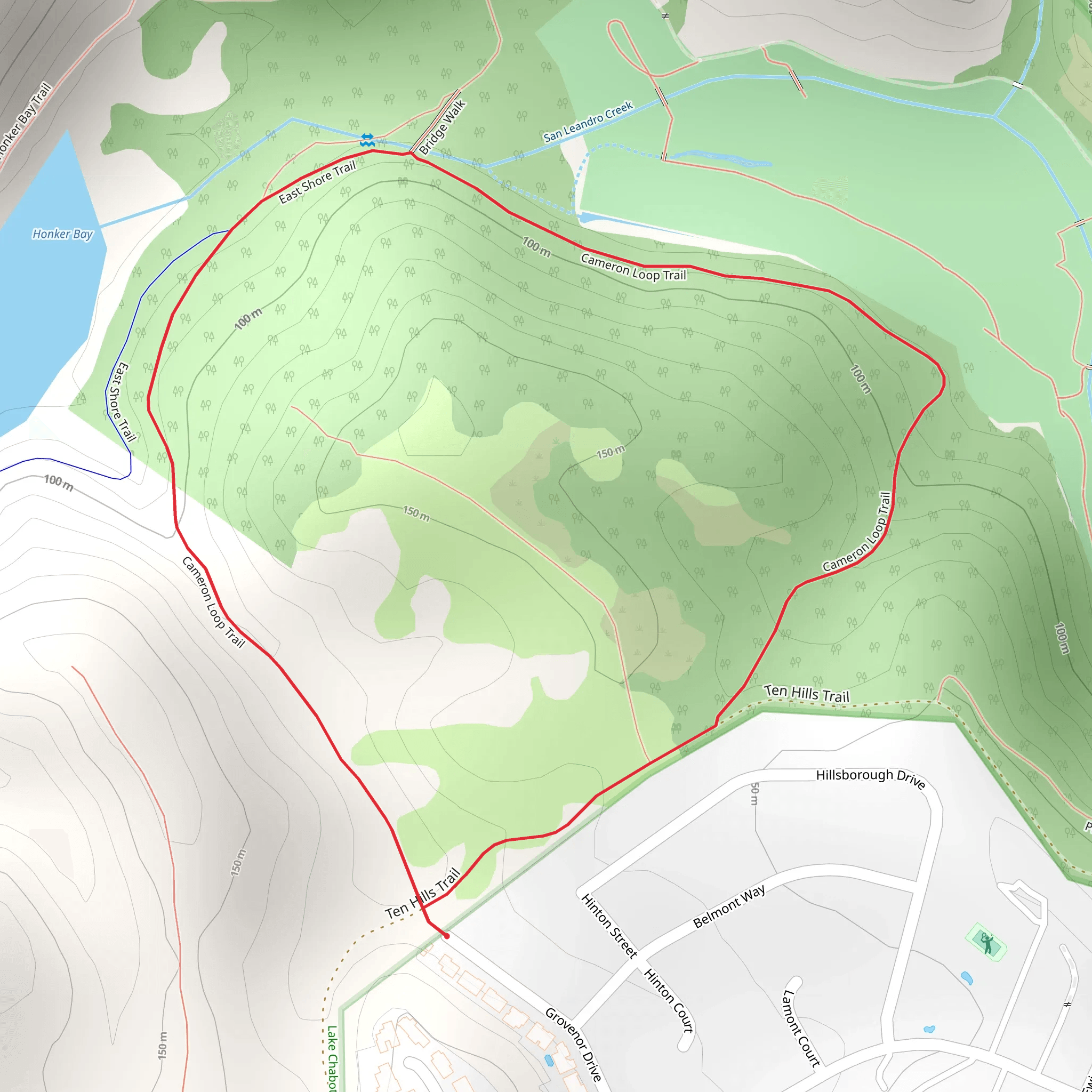 Cameron Loop Trail mobile static map