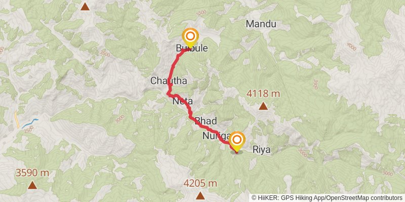 Great Himalayan Trail stage 81 Map