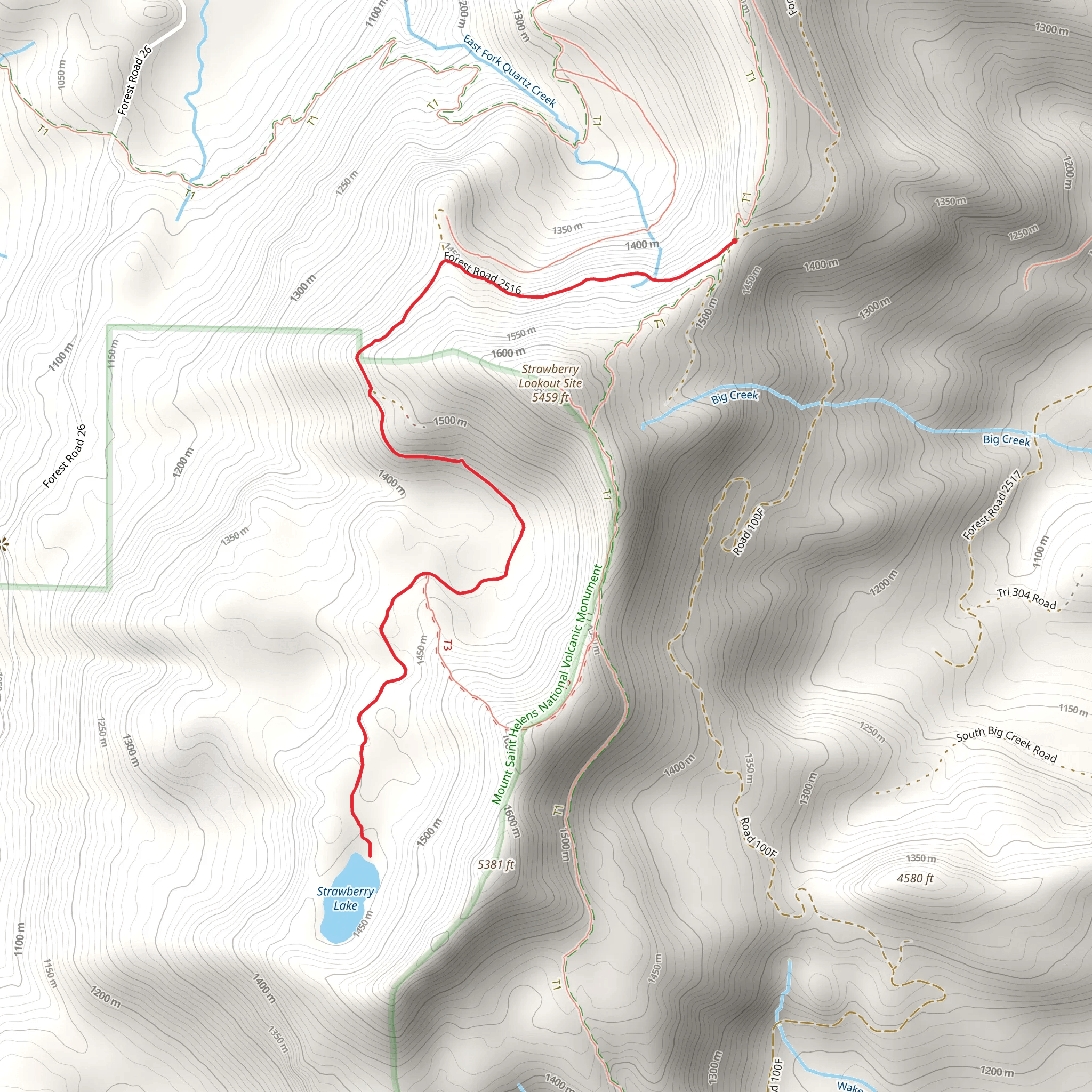 Strawberry Lake mobile static map
