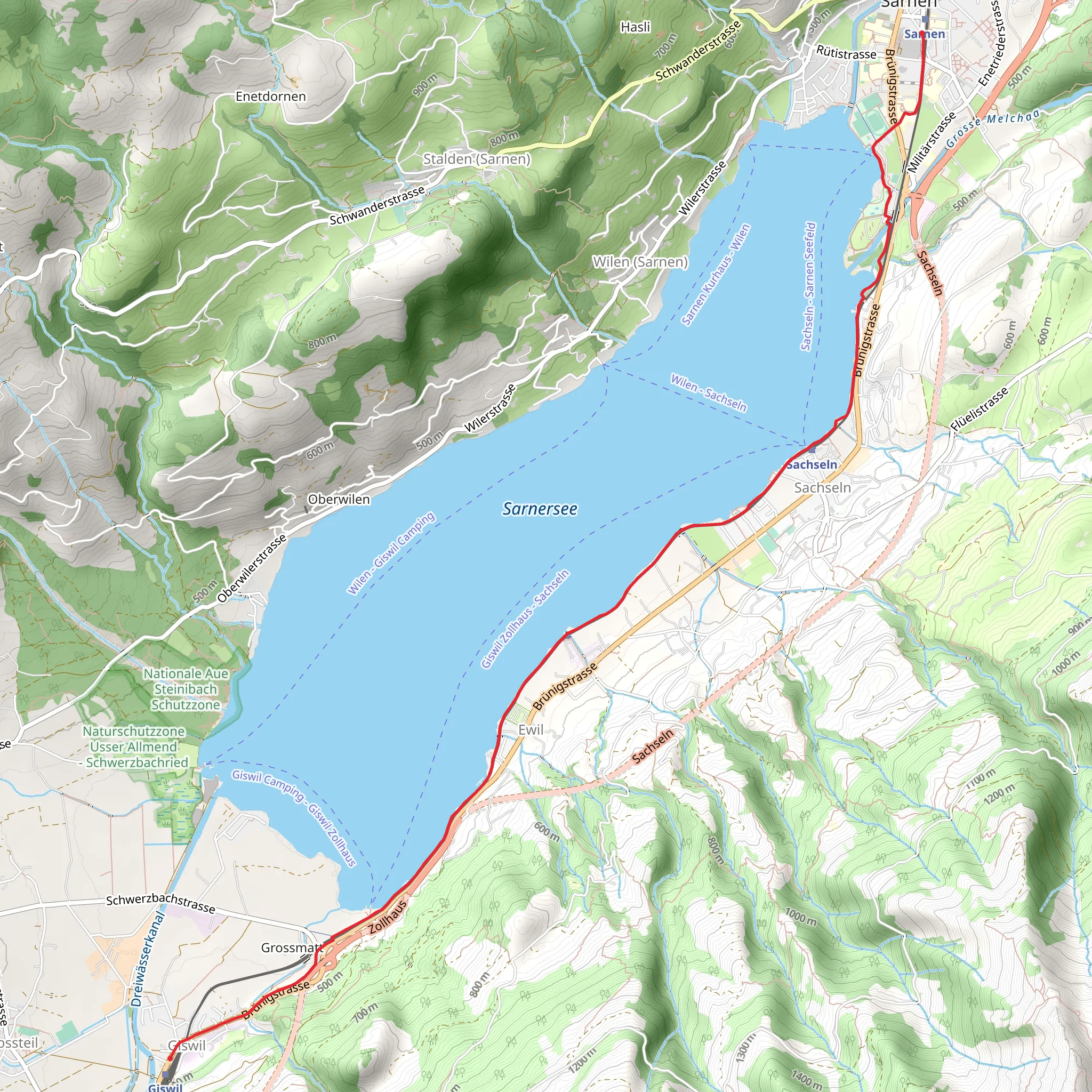 Sarnersee-Uferweg mobile static map