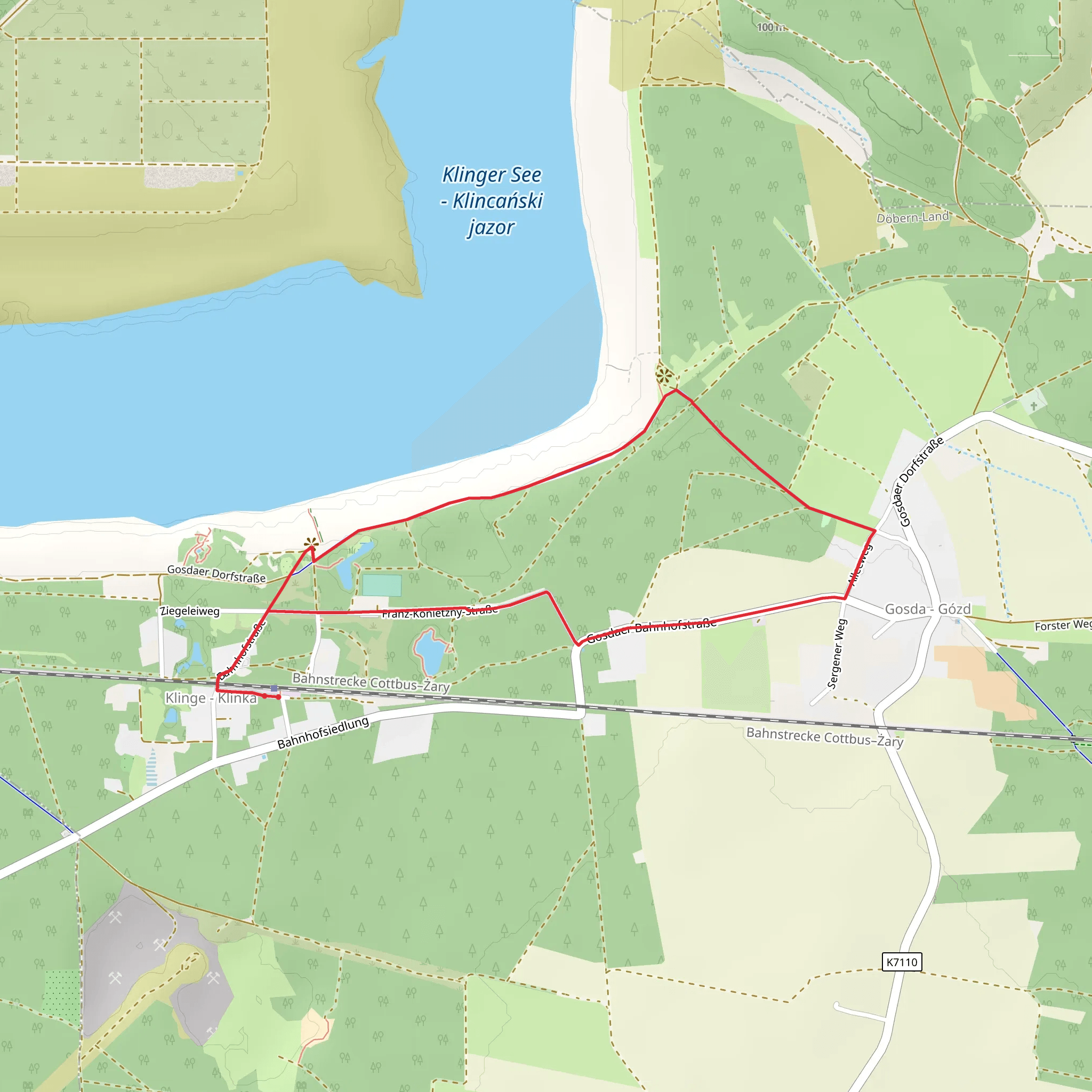 Gosdaer Dorfstrasse Loop mobile static map