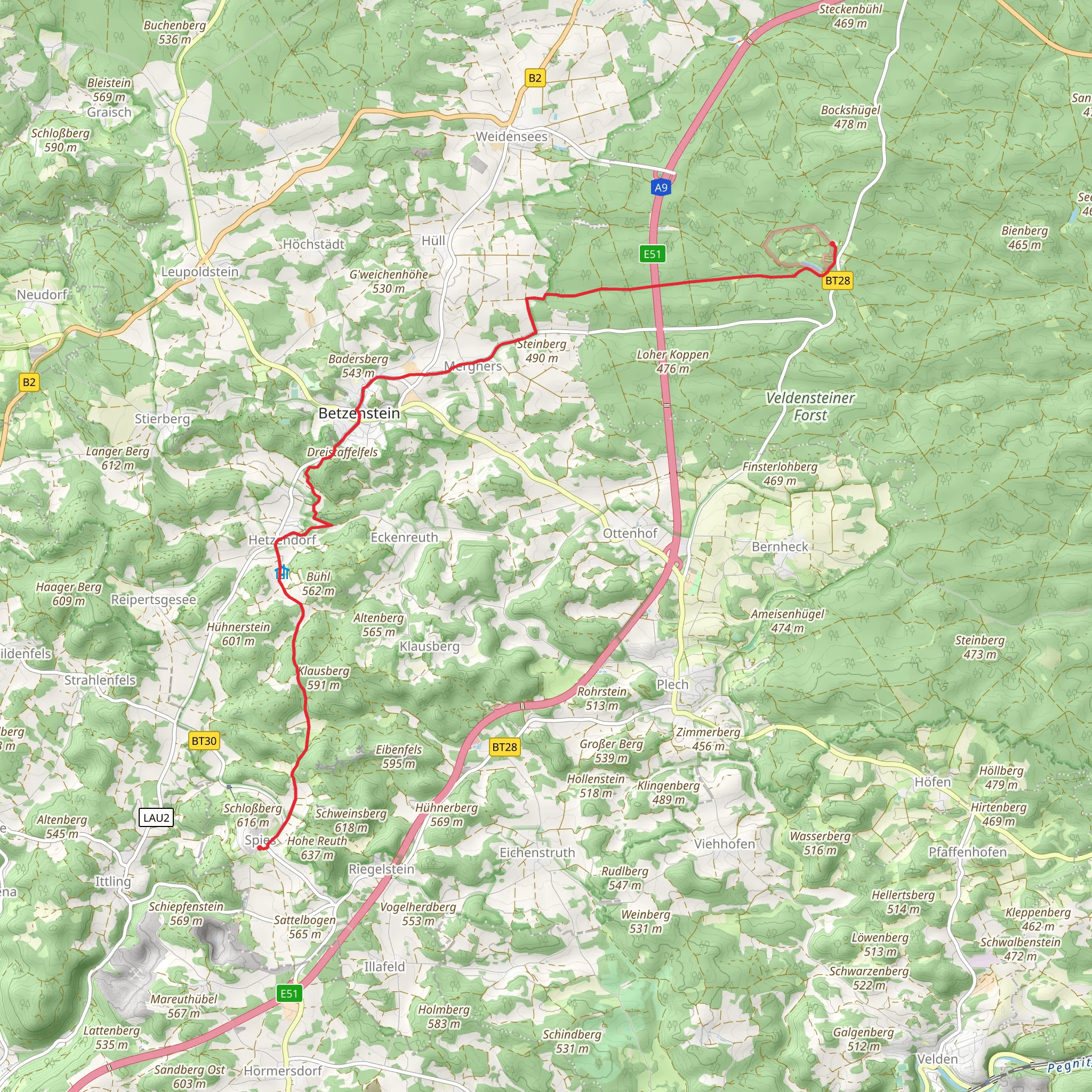Spies - Wildgehege Hufeisen mobile static map
