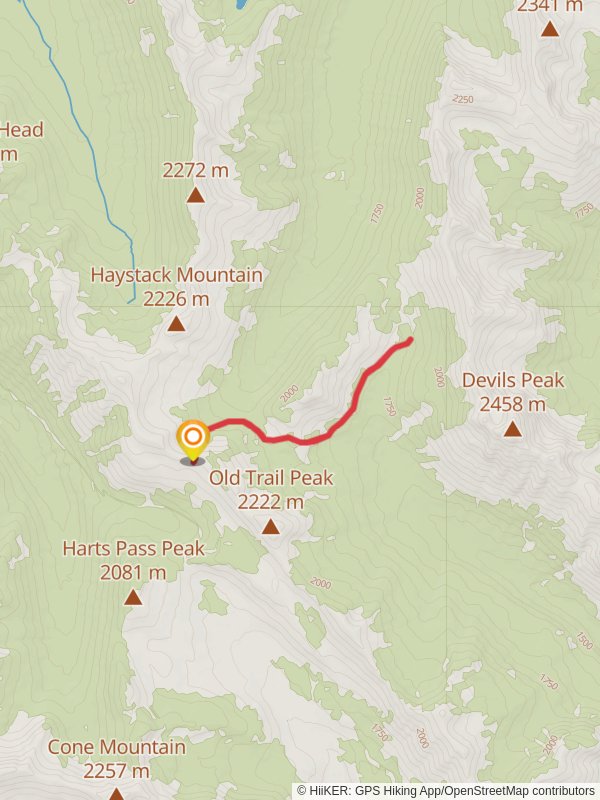 Slate Pass Trail mobile static map