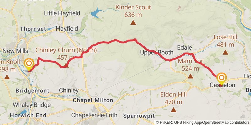 Bullock Smithy Hike stage 2 Map