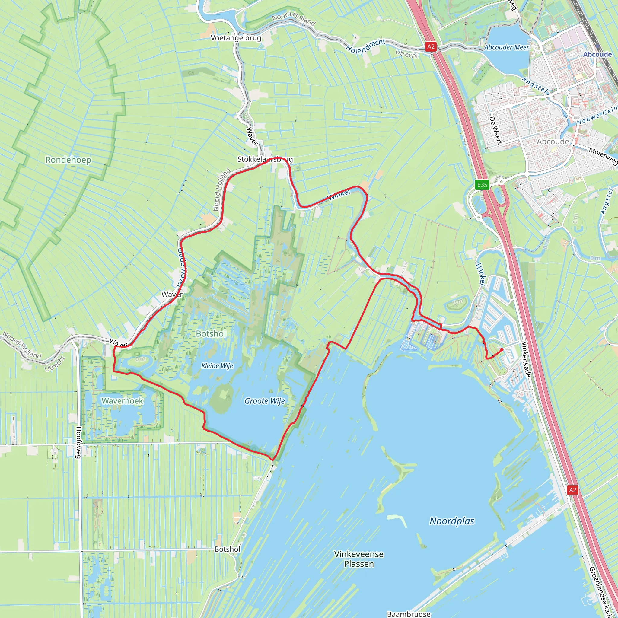 Noorderpolder and Groote Wije Loop mobile static map