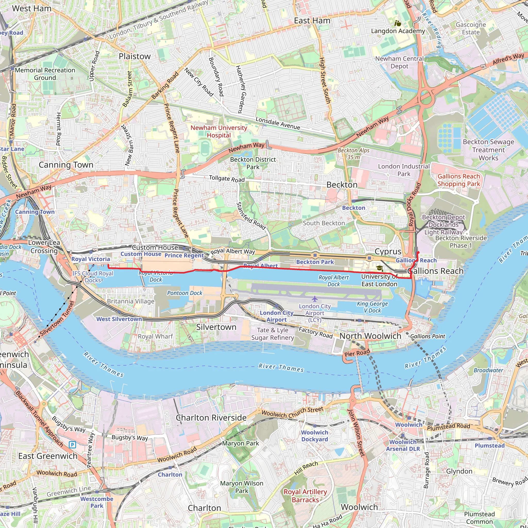 Royal Albert Dock mobile static map