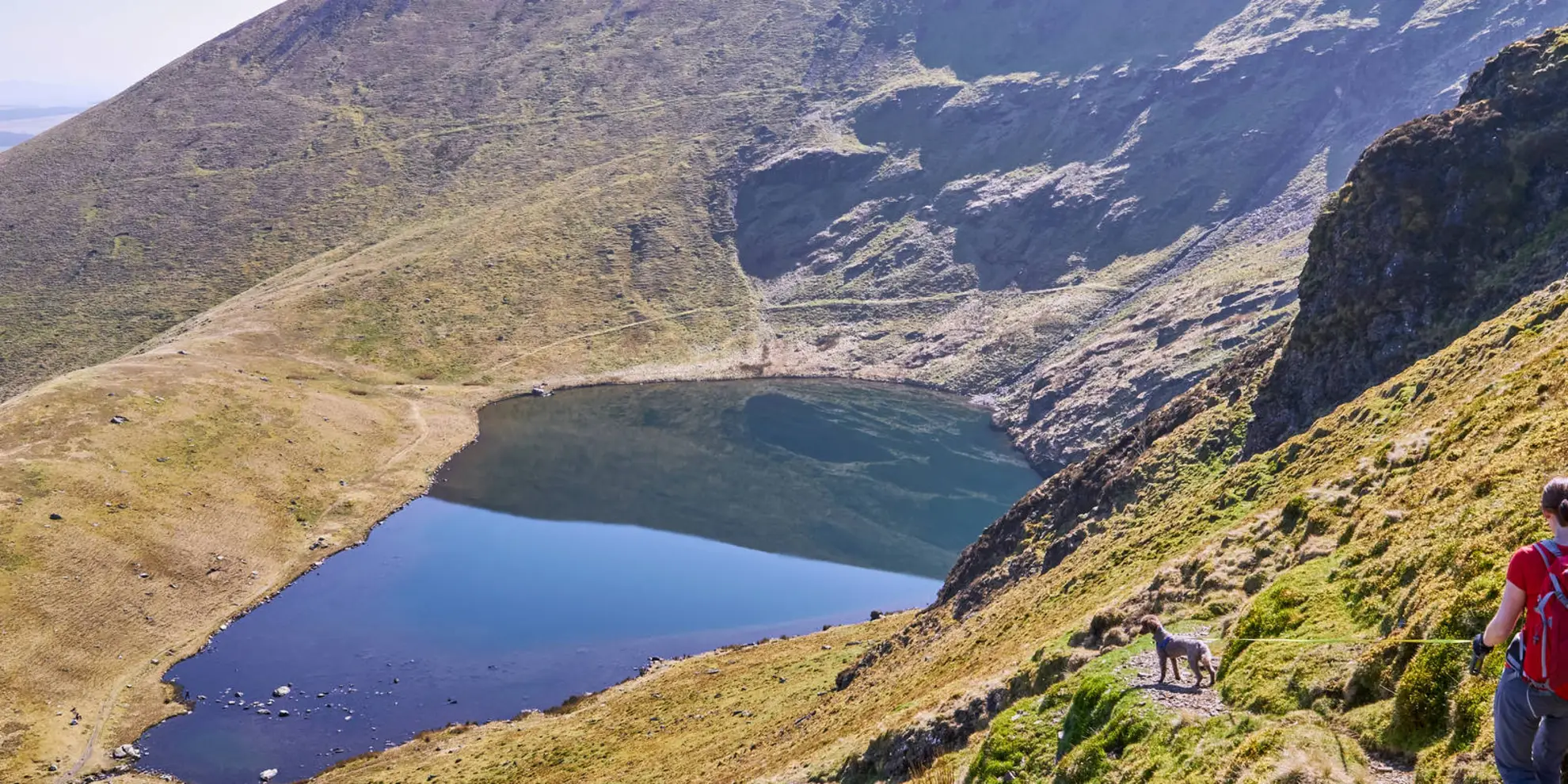 An image depicting the trail Bowscale Fell and Blencathra Loop via Souther Fell and its surrounding area.