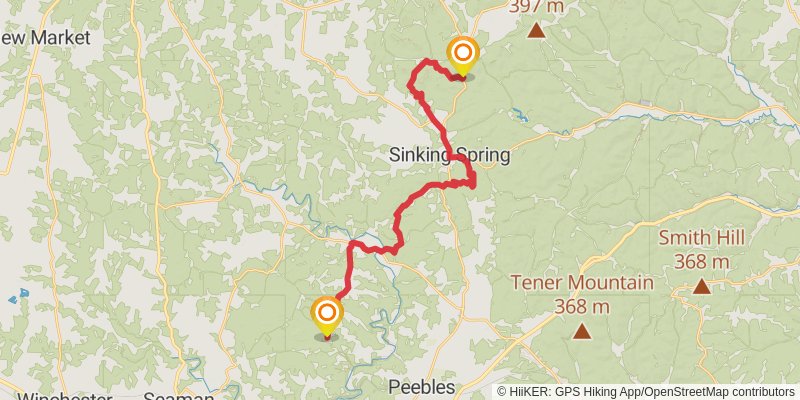 American Discovery Trail - East stage 39 Map