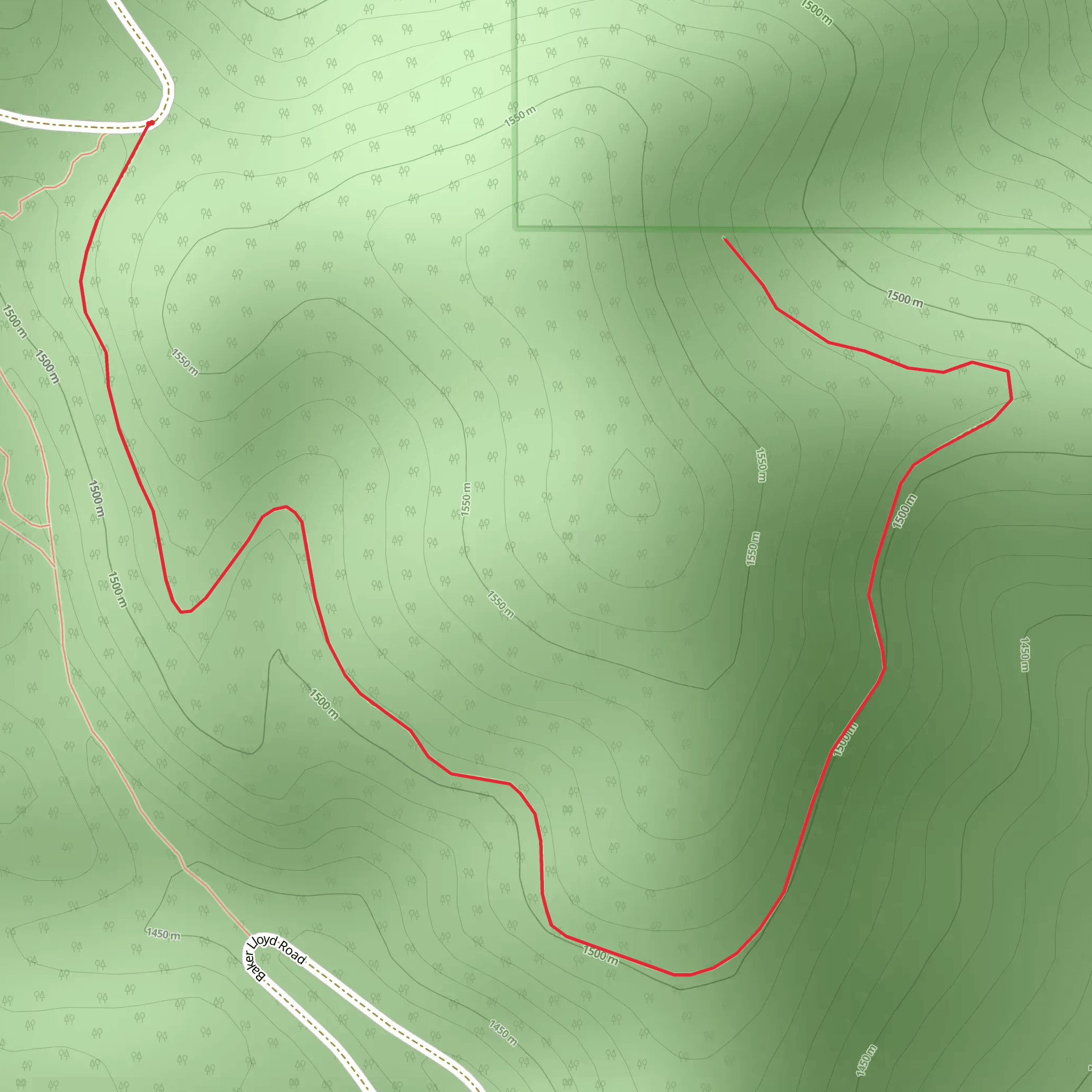 Frazier Draw Trail mobile static map