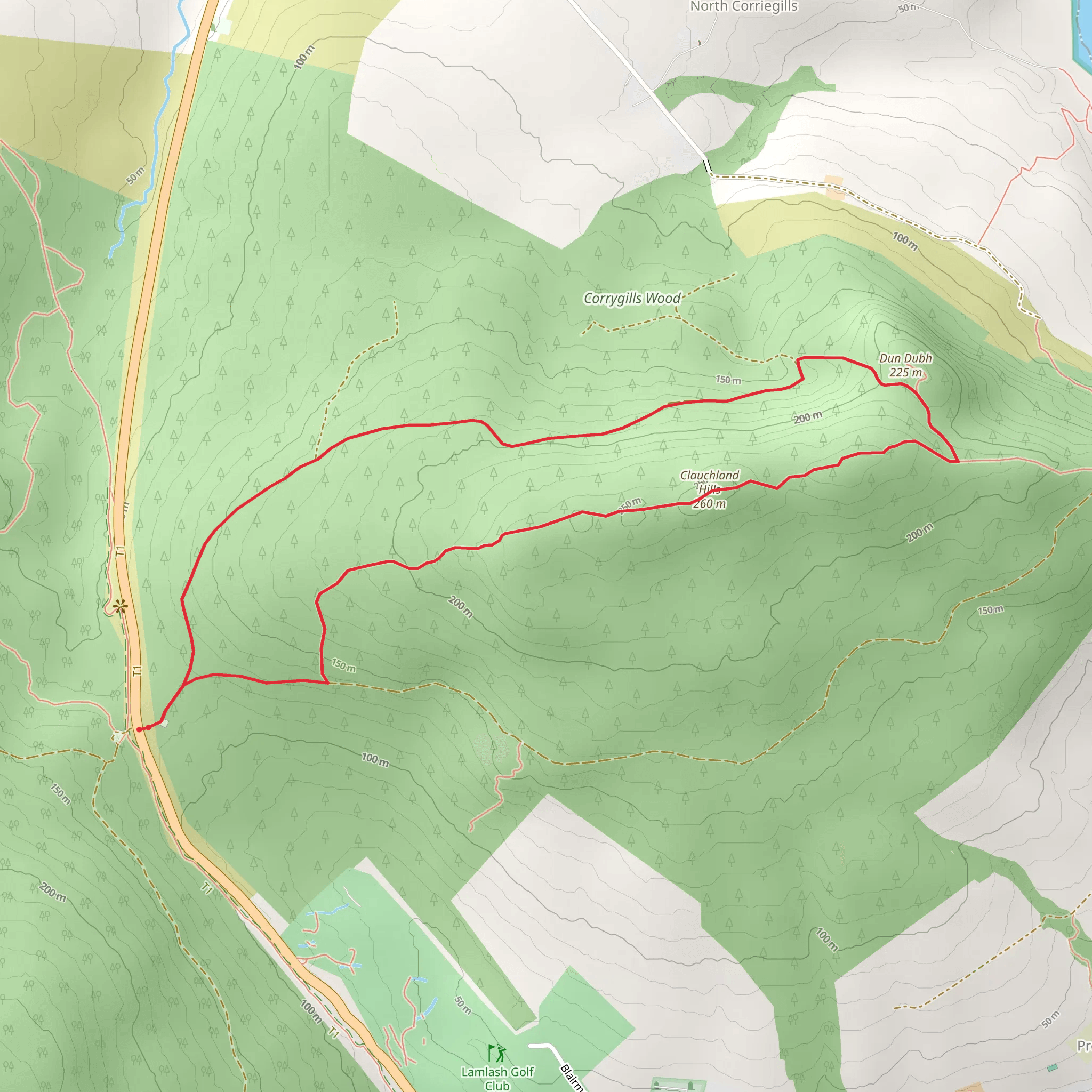 Clauchland Hills Loop Trail mobile static map
